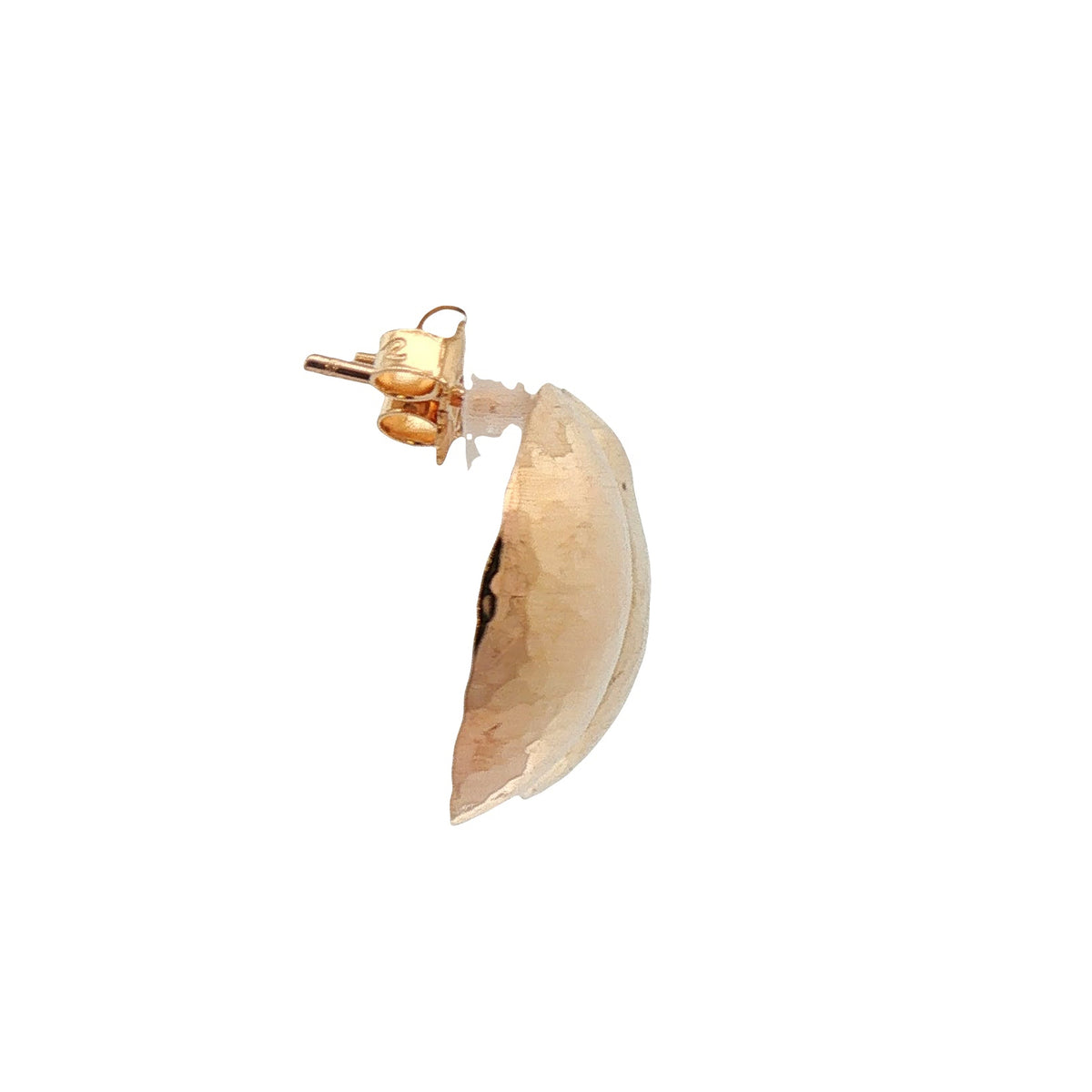 Hammered Golden Disc Earrings