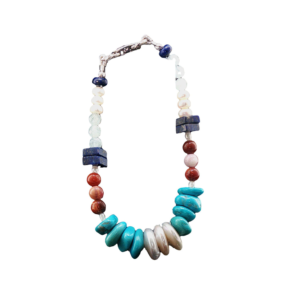 Multi-Gemstone Sterling Bracelet