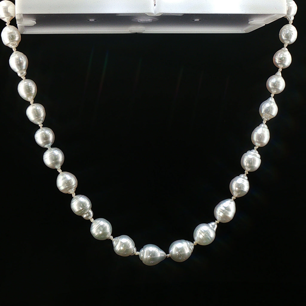 Luminous Baroque White South Sea Pearl Strand