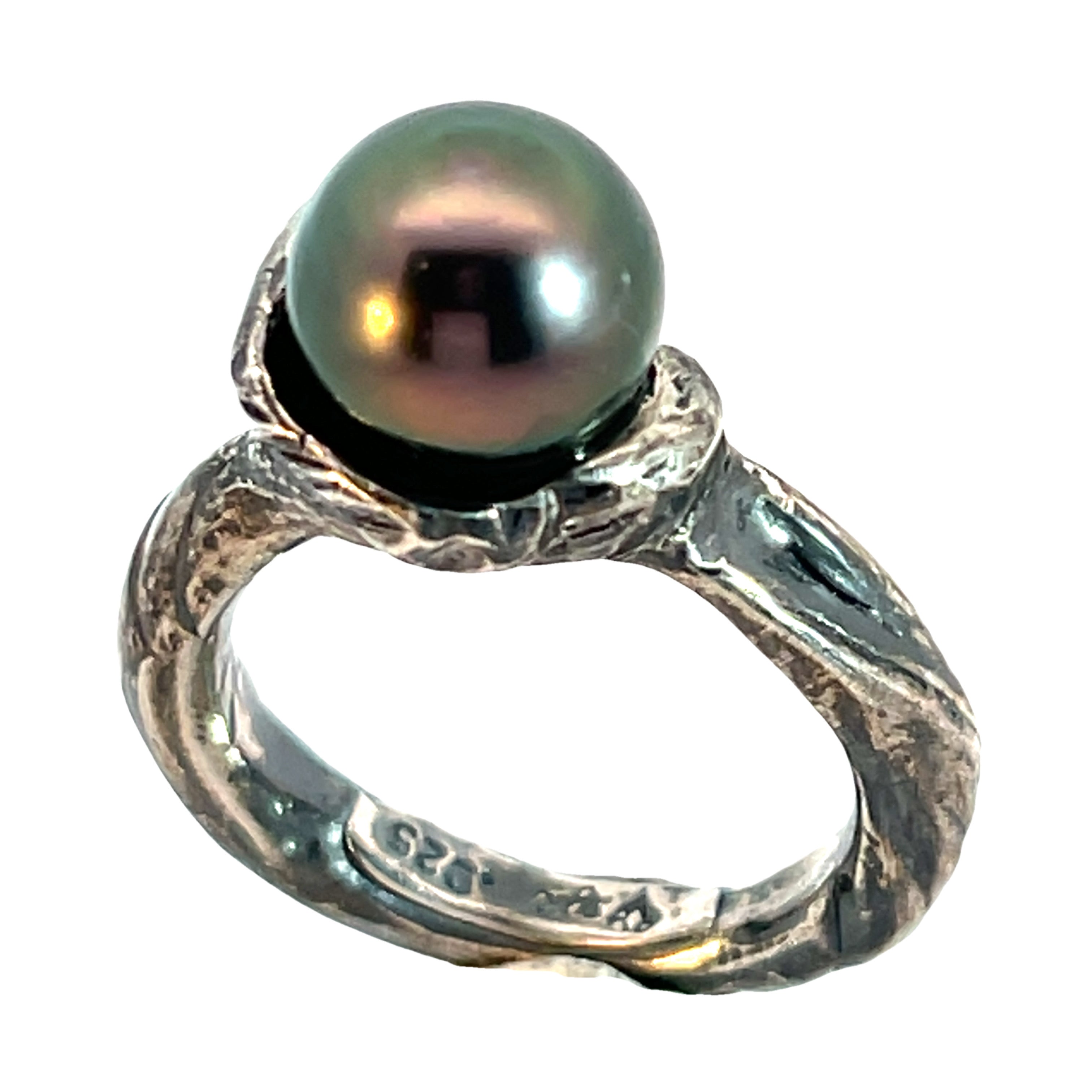 Organic Chocolate Tahitian Pearl Ring