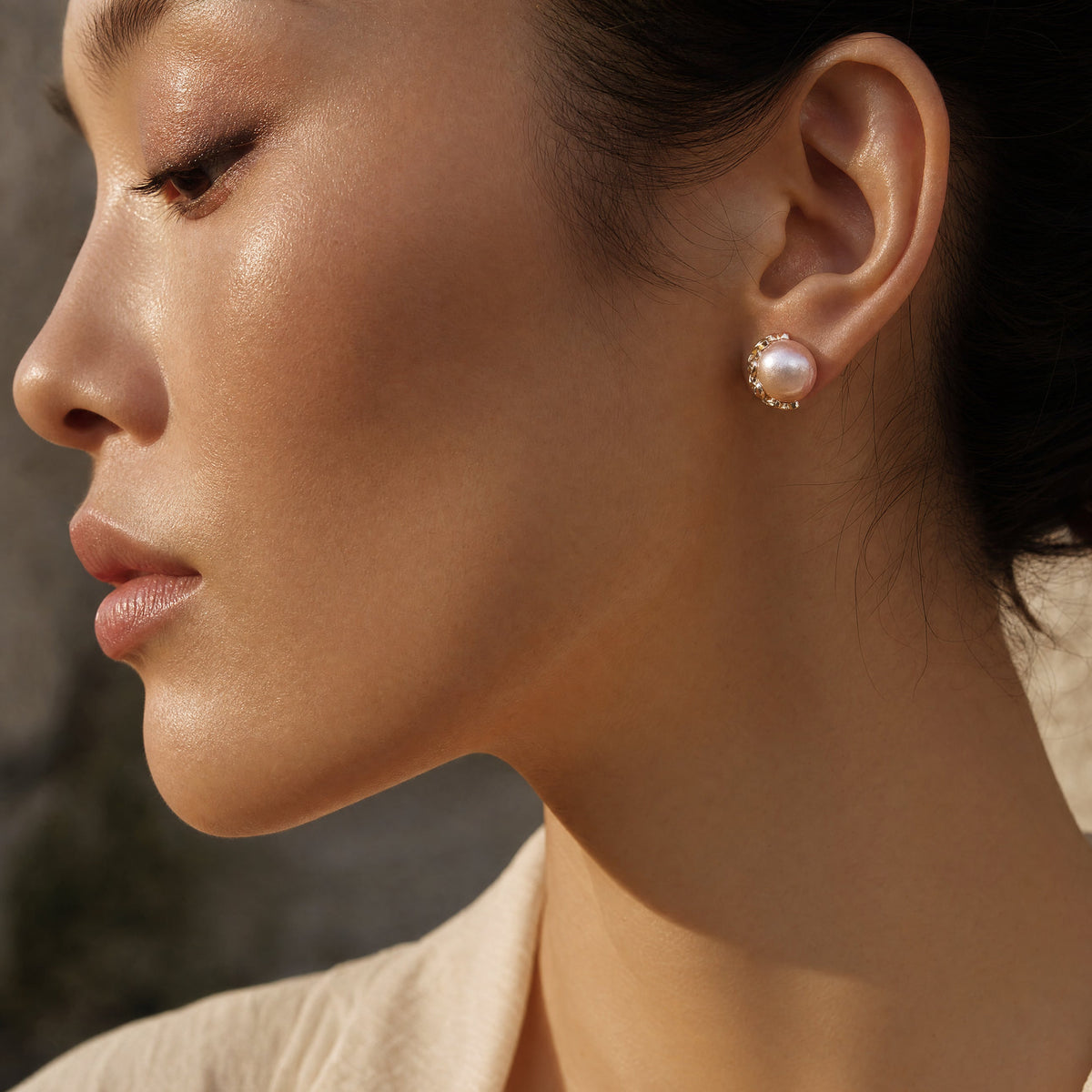 Luminous Edison Pearl Studs