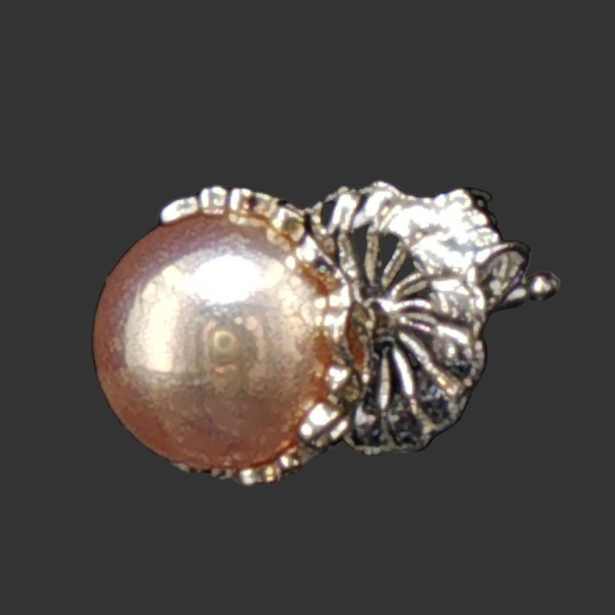 Lustrous Peach Edison Pearl Studs