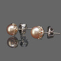 Lustrous Peach Edison Pearl Studs