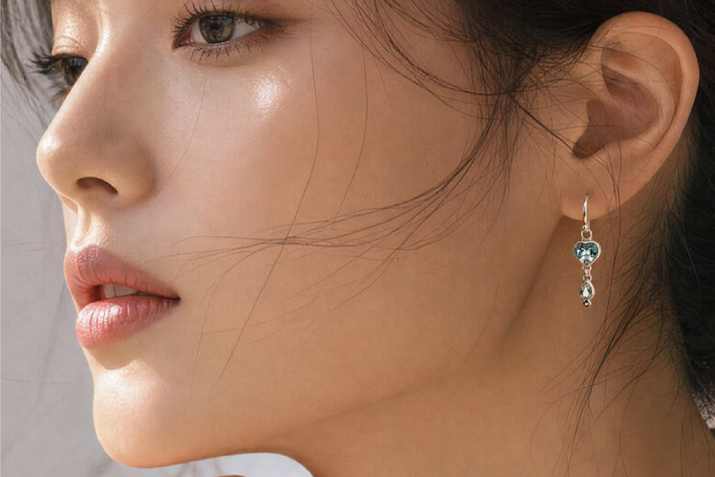 Heart's Desire Aquamarine Earrings