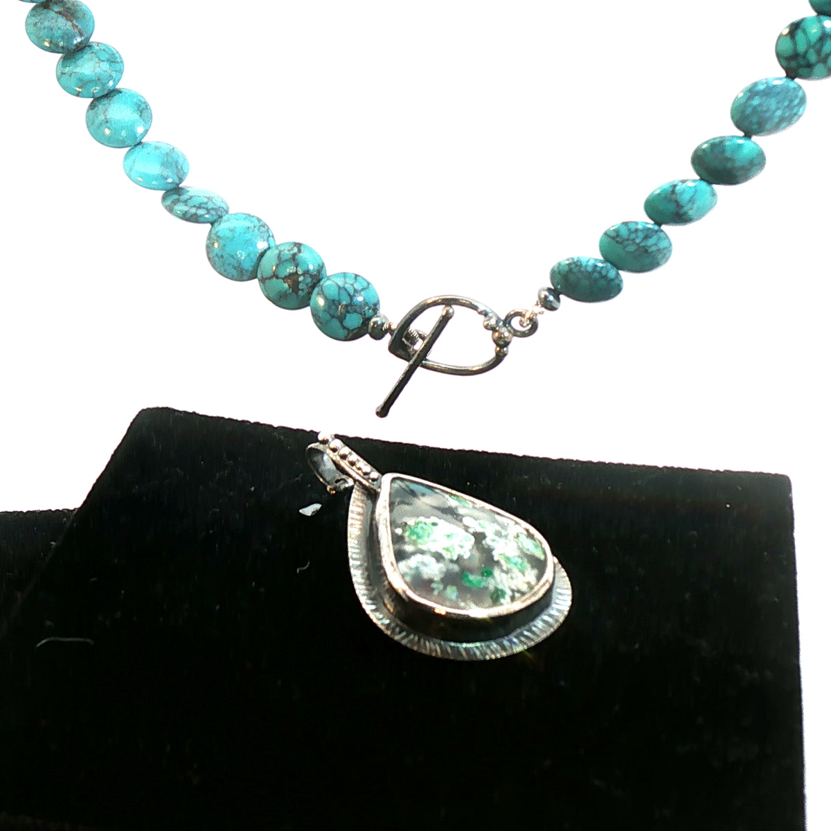 Obi Island Treasure: Rare Confetti Chrysocolla and Yungai Turquoise 3-in-1 Pendant Necklace