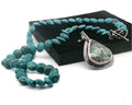 Obi Island Treasure: Rare Confetti Chrysocolla and Yungai Turquoise 3-in-1 Pendant Necklace