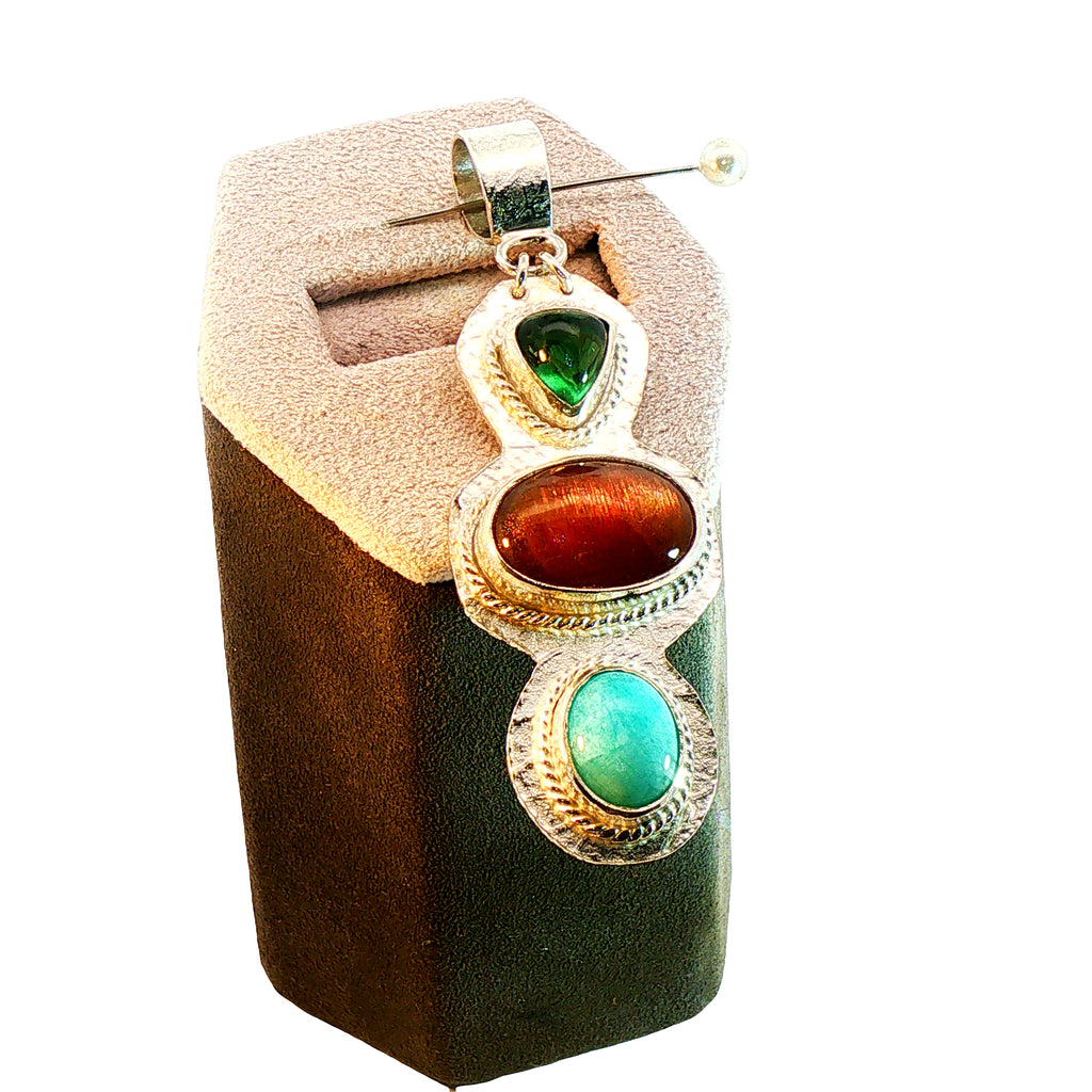 Earthy Yungai Turquoise Pendant Necklace