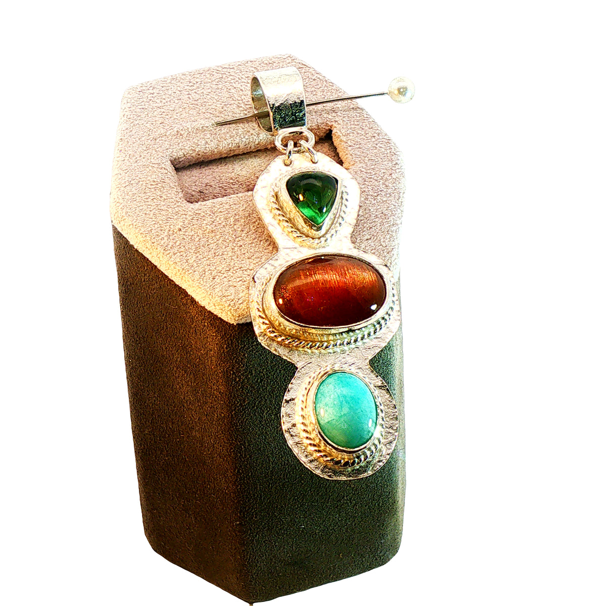 Earthy Yungai Turquoise Pendant Necklace