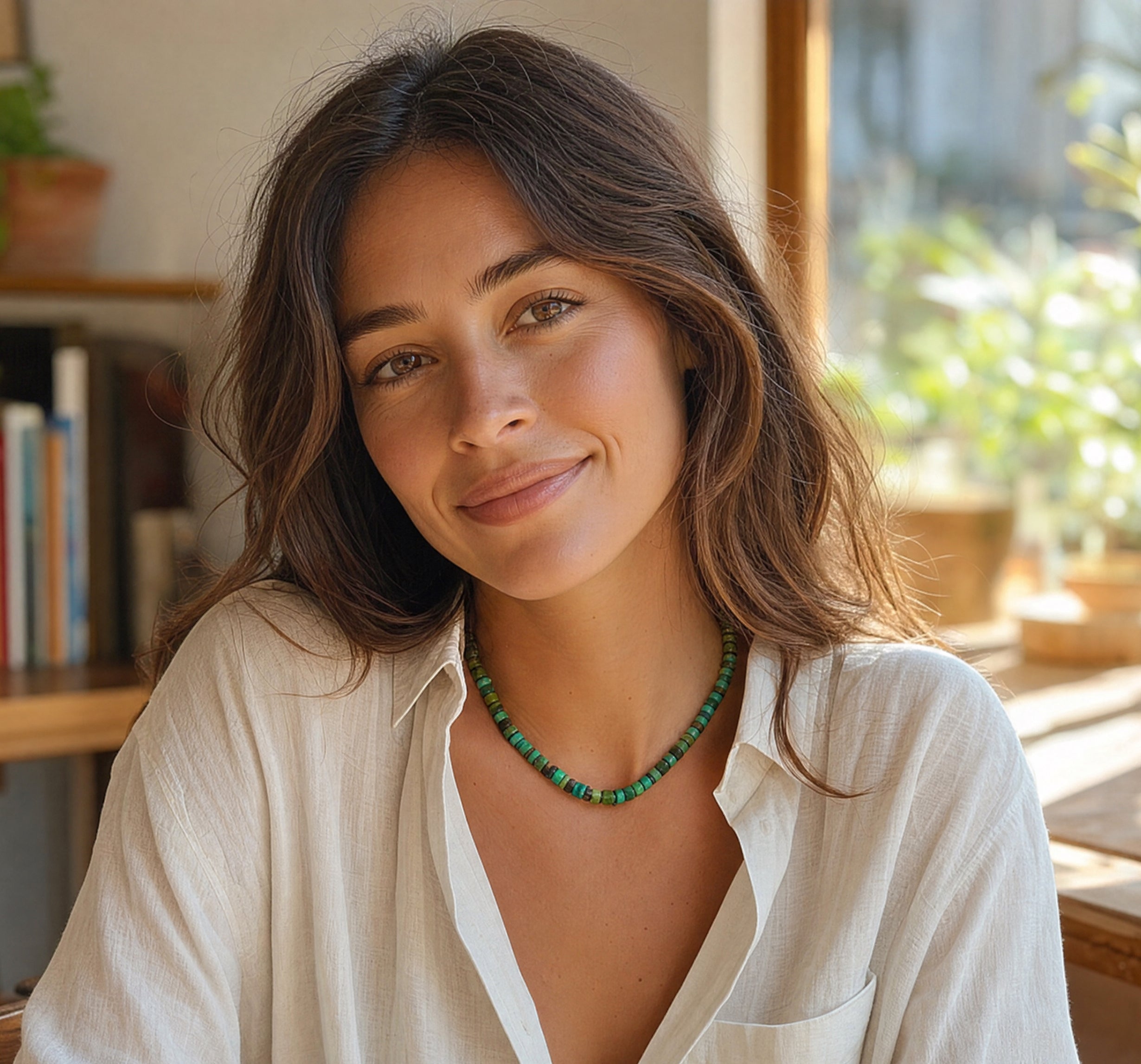 Earthy Yungai Turquoise Pendant Necklace