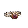 Umba Garnet Mixed Metal Stacking Ring