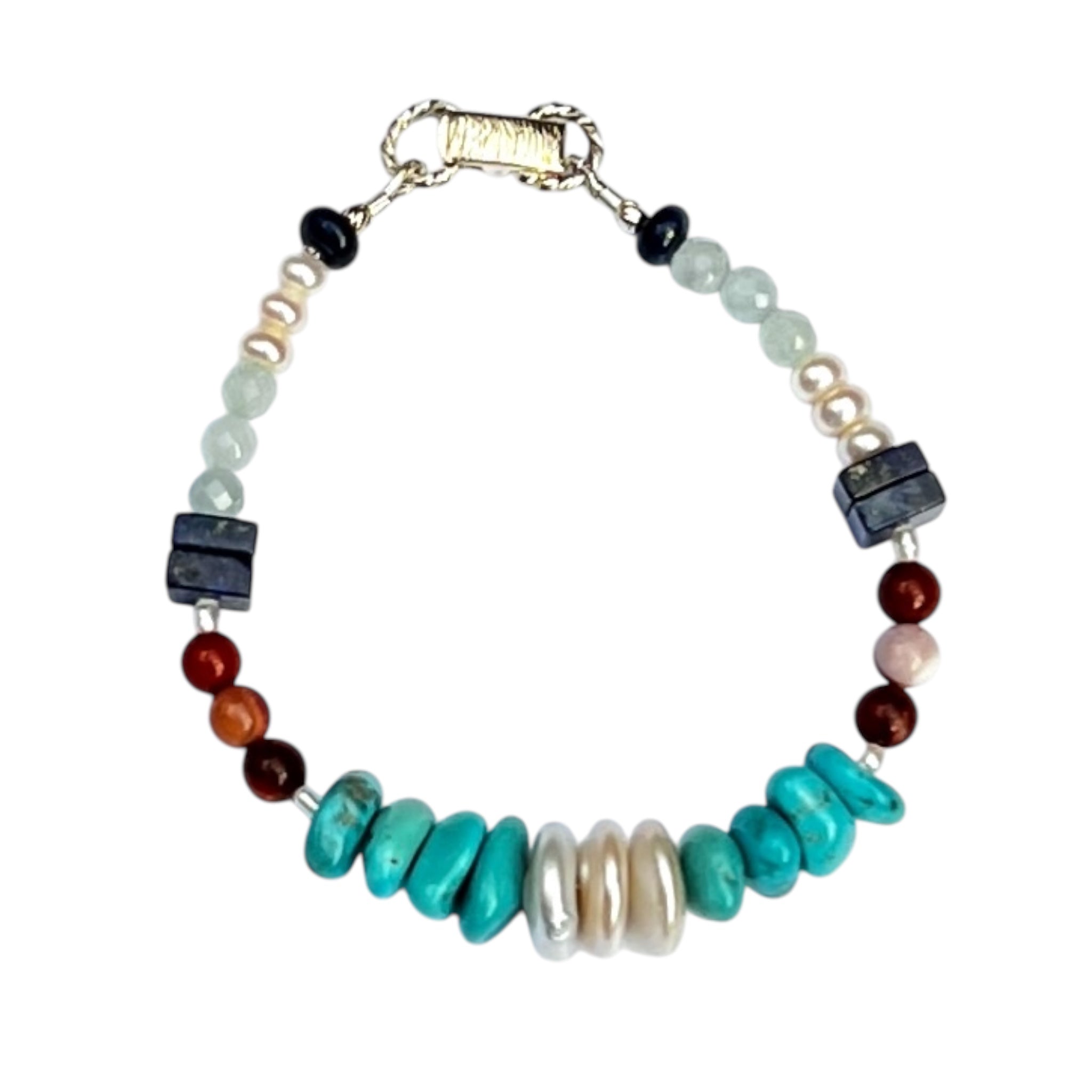 Multi-Gemstone Sterling Bracelet