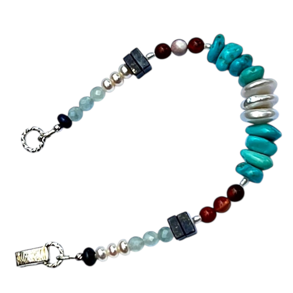 Multi-Gemstone Sterling Bracelet