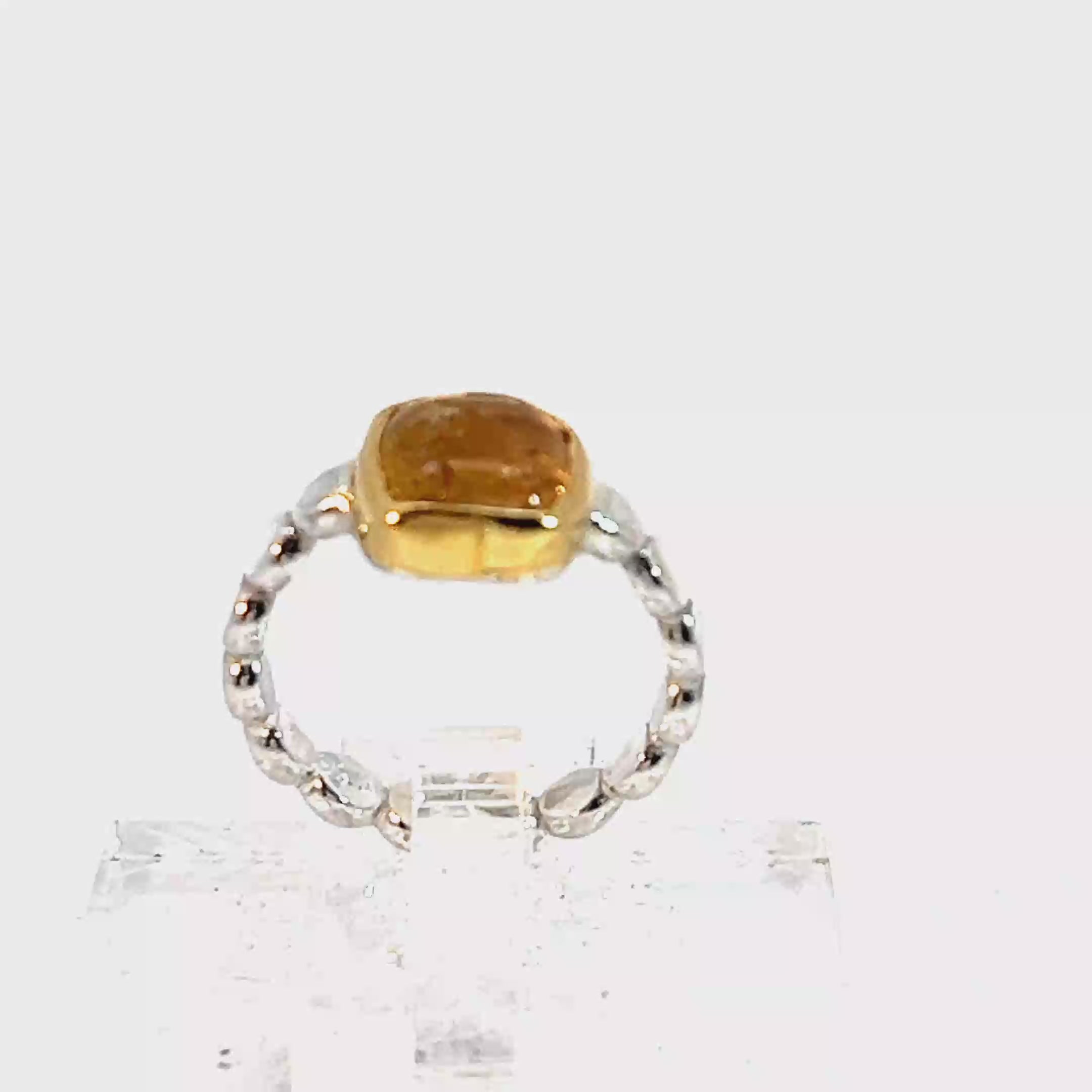 Singular Golden Imperial Topaz Ring