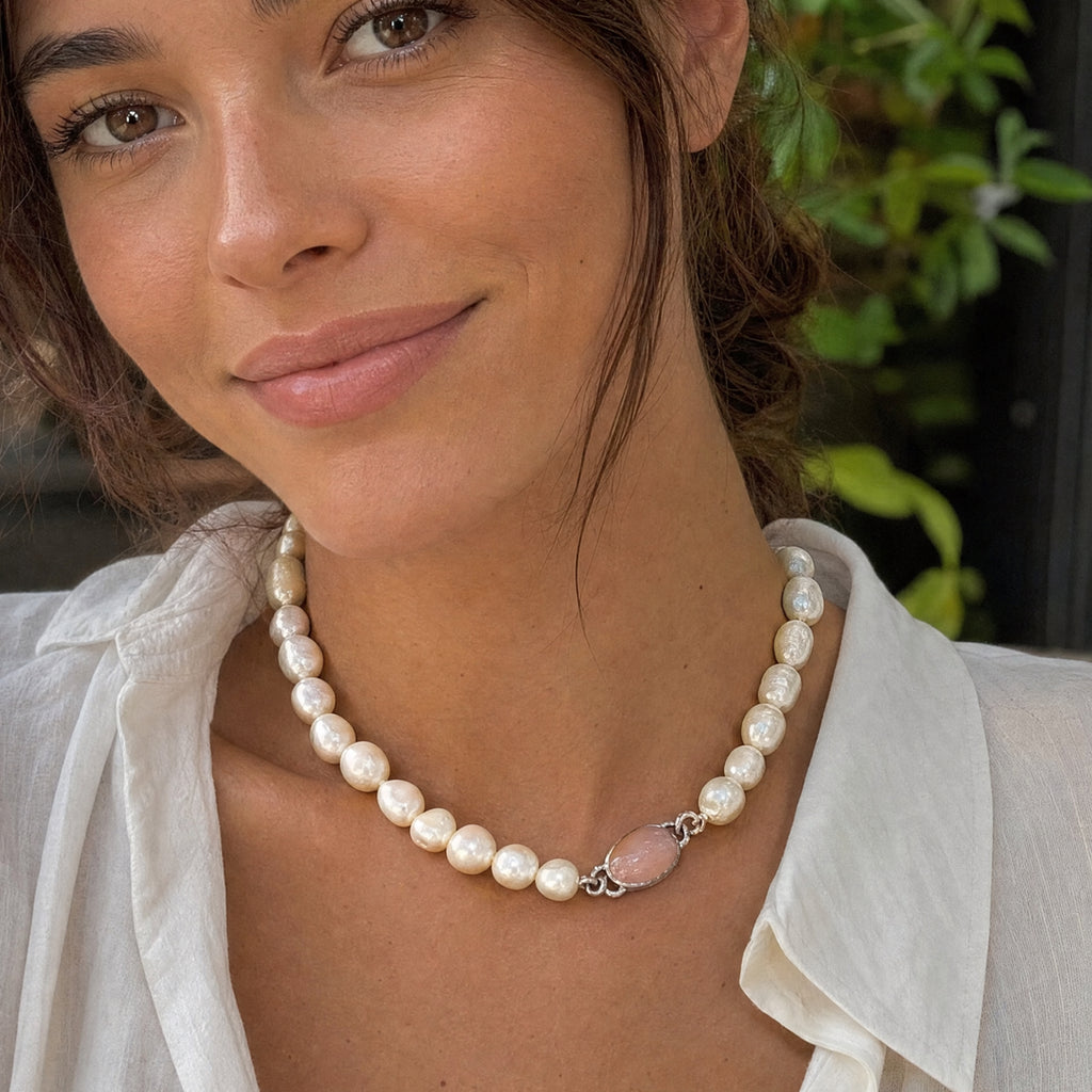 Fantastical Kasumi-Style Ripple Pearl Necklace