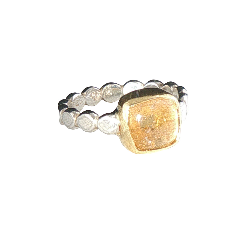 Singular Golden Imperial Topaz Ring
