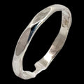 Slim Hammer-Faceted Sterling Band Ring