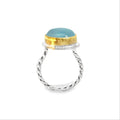 The Horizon Aquamarine Mixed Metal Statement Ring