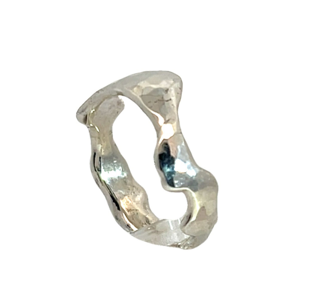 Organically Fused Sterling Silver Band Ring