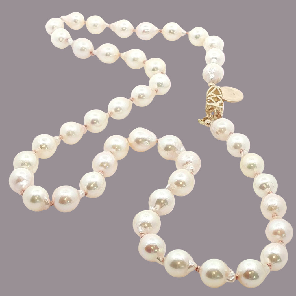 Baroque Akoya Pearls with 14K Yellow Gold Clasp