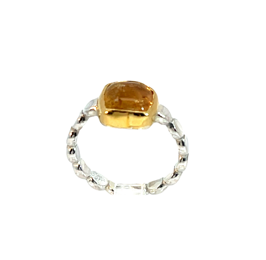 Singular Golden Imperial Topaz Ring