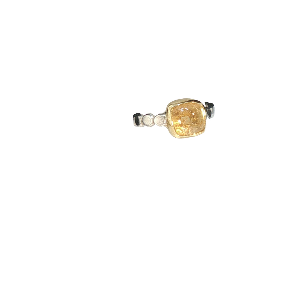 Singular Golden Imperial Topaz Ring