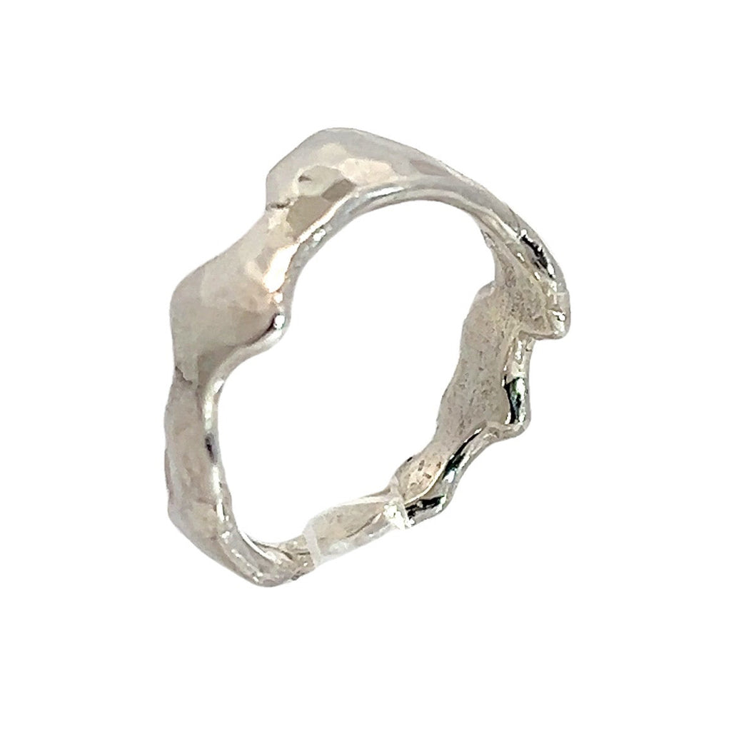 Organically Fused Sterling Silver Band Ring